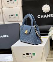 	 Bagsaaa Chanel Mini Shopping Bag Blue - 13 × 19 × 7 cm - 4