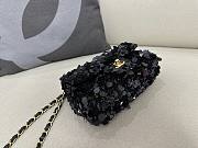 Bagsaaa Chanel Black Sequin Flap Bag - 20cm - 4
