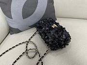 Bagsaaa Chanel Black Sequin Flap Bag - 20cm - 6