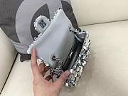 	 Bagsaaa Chanel Silver Sequin Flap Bag - 20cm - 3