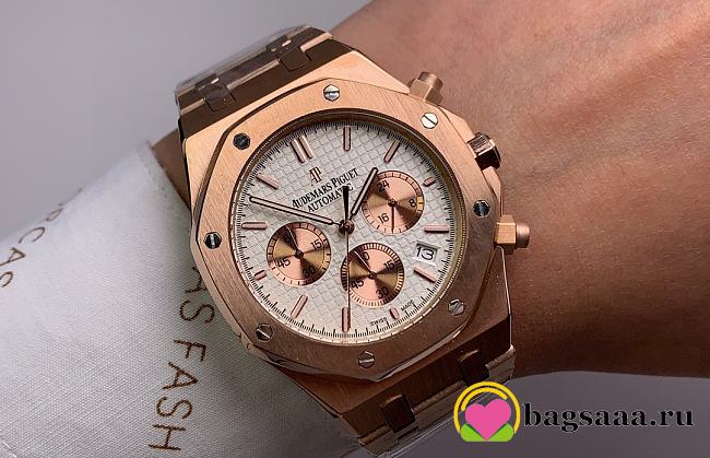 Bagsaaa Audemars Piguet Royal Oak Chronograph 38Mm 18K Rose Gold Watch - 1