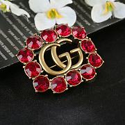 Bagsaaa Gucci GG Crystal Brooch - 3