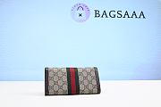 Bagsaaa Gucci GG fabric flap wallet with Web - 4