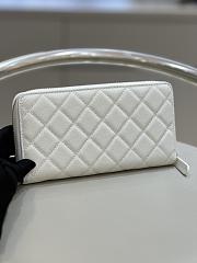	 Bagsaa Chanel Zippy Wallet White CC Logo Caviar Leather - 19x3x10cm - 6