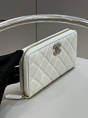 	 Bagsaa Chanel Zippy Wallet White CC Logo Caviar Leather - 19x3x10cm - 3