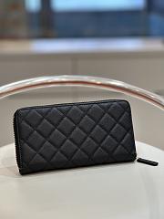 	 Bagsaa Chanel Zippy Wallet Black CC Logo Caviar Leather - 19x3x10cm - 5