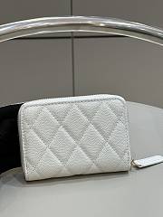 	 Bagsaa Chanel Coin Purse White CC Logo Caviar Leather - 19x3x10cm - 2