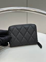 	 Bagsaa Chanel Coin Purse Black CC Logo Caviar Leather - 19x3x10cm - 4
