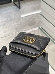 Bagsaaa Chane 19 Coin Purse Black Gold Hardware - 11x9.5x1.5cm - 6