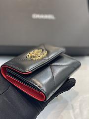 Bagsaaa Chane 19 3 Fold Wallet Black Gold Hardware - 11x10cm - 4