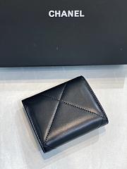 Bagsaaa Chane 19 3 Fold Wallet Black Gold Hardware - 11x10cm - 2