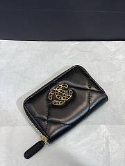 Bagsaaa Chane 19 Coin Purse Black Gold Hardware - 7.5×2×11.cm - 1