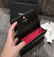 Bagsaaa Chane 19 Flap Wallet Black Gold Hardware - 5