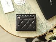 Bagsaaa Chanel 3 fold wallet black caviar gold hardware - 10.5x11.5x3cm - 4