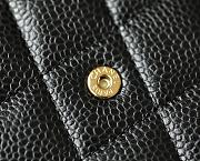 Bagsaaa Chanel 3 fold wallet black caviar gold hardware - 10.5x11.5x3cm - 3
