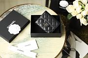 Bagsaaa Chanel 3 fold wallet black caviar silver hardware - 10.5x11.5x3cm - 4