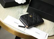 Bagsaaa Chanel Black Caviar Coin Purse Gold Hardwware - 7.5×2×11.cm - 5