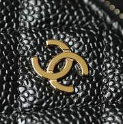 Bagsaaa Chanel Black Caviar Coin Purse Gold Hardwware - 7.5×2×11.cm - 2
