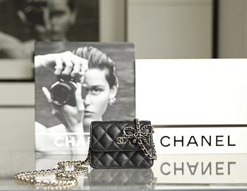 Bagsaaa Chanel Chain Wallet Black Caviar - 13x10x6cm