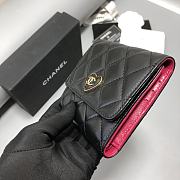 Bagsaaa Chanel Black Wallet With Heart Logo - 11.2×7.5×0.5cm - 2