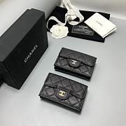 Bagsaaa Chanel Black Caviar Wallet - 11.5x7.5x3cm - 1