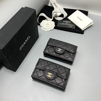 Bagsaaa Chanel Black Caviar Wallet - 11.5x7.5x3cm