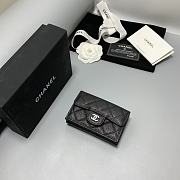 Bagsaaa Chanel Black Caviar Wallet - 11.5x7.5x3cm - 3