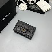 Bagsaaa Chanel Black Caviar Wallet - 11.5x7.5x3cm - 2