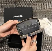 Bagsaaa Chanel Grey Caviar Coin Purse Gold Hardwware - 7.5×2×11.cm - 5
