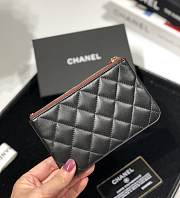 	 Bagsaaa Chanel Coin Purse Lambskin Black Leather - 5