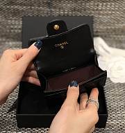 Bagsaaa Chanel Flap Coin Purse Black Lambskin Leather - 5