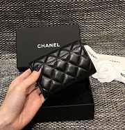 Bagsaaa Chanel Flap Coin Purse Black Lambskin Leather - 3