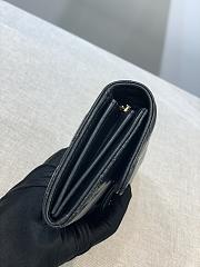 	 Bagsaaa Chanel Flap 3 Fold Wallet Black Lambskin Gold Logo - 19.5×10×3cm - 2