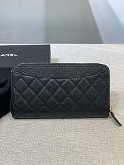 Bagsaaa Chanel Zippy Cavier Wallet Gold Logo - 2