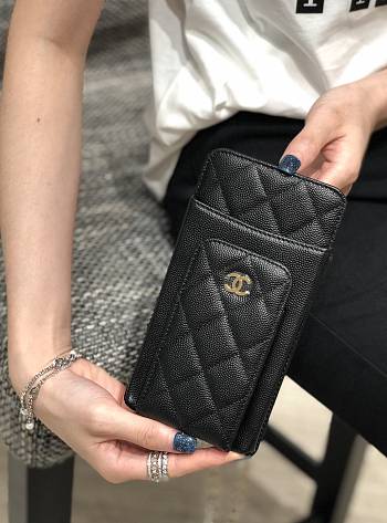 Bagsaaa Chanel Phone Holder Bag Gold - 18.2x9x3cm