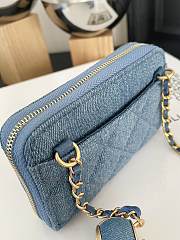 Bagsaaa Chanel Chain Wallet Denim - 12×7×2cm - 2