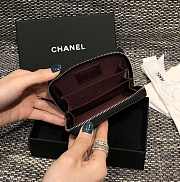 Bagsaaa Chanel Chevron Coin Purse Caviar Leather Silver - 7.5×2×11.cm - 6