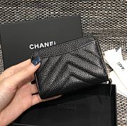 	 Bagsaaa Chanel Chevron Coin Purse Caviar Leather Gold - 7.5×2×11.cm - 2