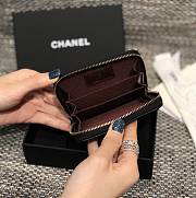 	 Bagsaaa Chanel Chevron Coin Purse Caviar Leather Gold - 7.5×2×11.cm - 3