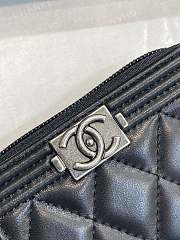 	 Bagsaaa Chanel Leboy Coin Purse Lambskin Black Silver Hardware - 6