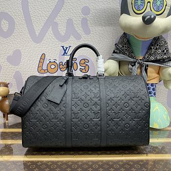 Bagsaaa Louis Vuitton Keepall Black Monogram 50*29*22 cm