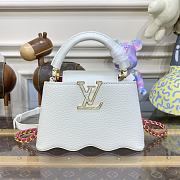 Bagsaaa Louis Vuitton Capucines Taurillon Capushell White - 21*14*8cm - 1