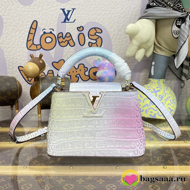 	 Bagsaaa Louis Vuitton Capucines Croc cowhide colorful - 21*14*8cm - 1