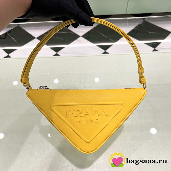 	 Bagsaaa Prada Triangle leather mini-bag yellow - 1