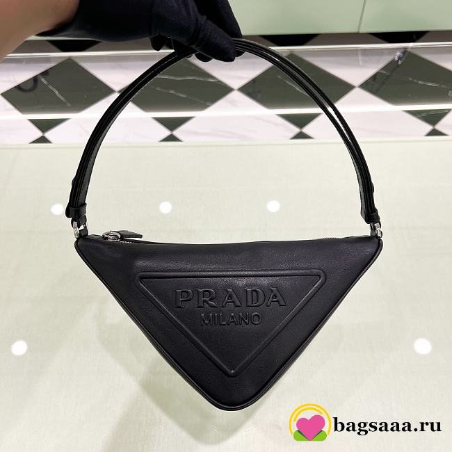 	 Bagsaaa Prada Triangle leather mini-bag black - 1