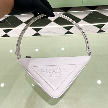 	 Bagsaaa Prada Triangle leather mini-bag white