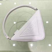 	 Bagsaaa Prada Triangle leather mini-bag white - 4