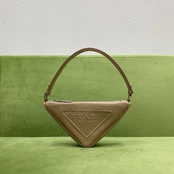 Bagsaaa Prada Triangle leather mini-bag beige