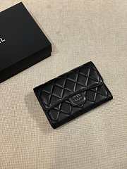 Bagsaaa Chanel Wallet Black Lambskin Silver Hardware - 18 x 11 cm - 6