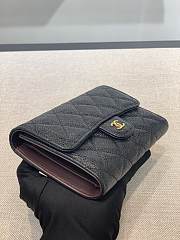 	 Bagsaaa Chanel Wallet Black Caviar Gold Hardware - 18 x 11 cm - 5